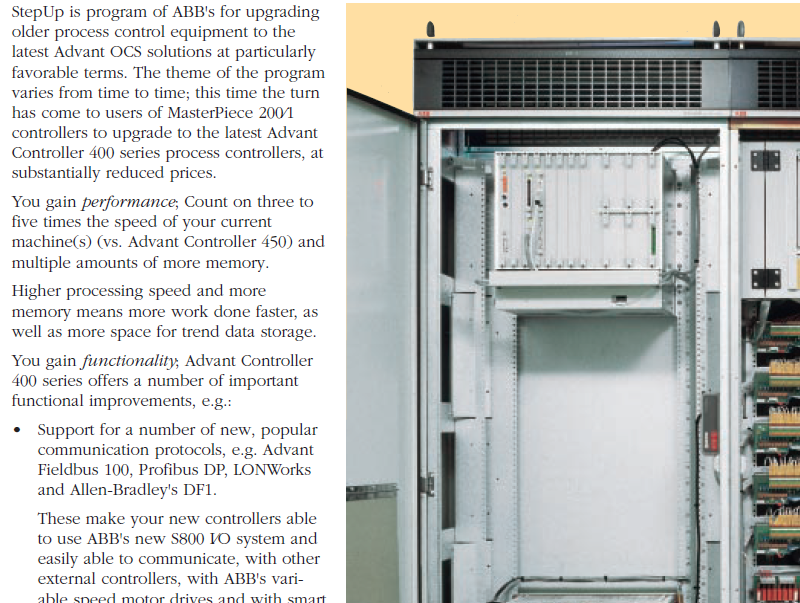3BSE020269R001 Advant Controller 400系列让您事半功倍