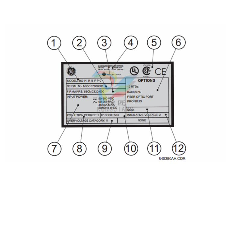 GE 369 电机管理继电器