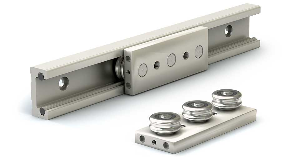 Linear Guide Rail w/ Steel Rods - Redi-Rail RR14-024.000 Width: 34mm L ...