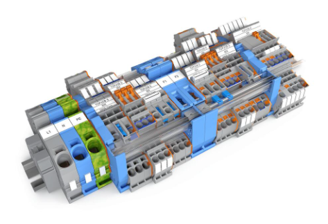 WAGO Rail-Mount Terminal Blocks with Screw and Stud Connection安装式接线端子，带螺钉和螺柱连接